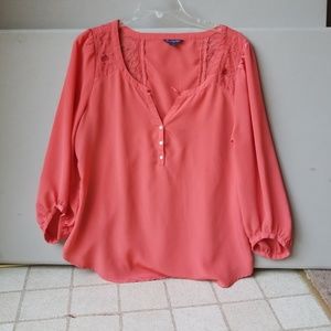 Peach American eagle blouae